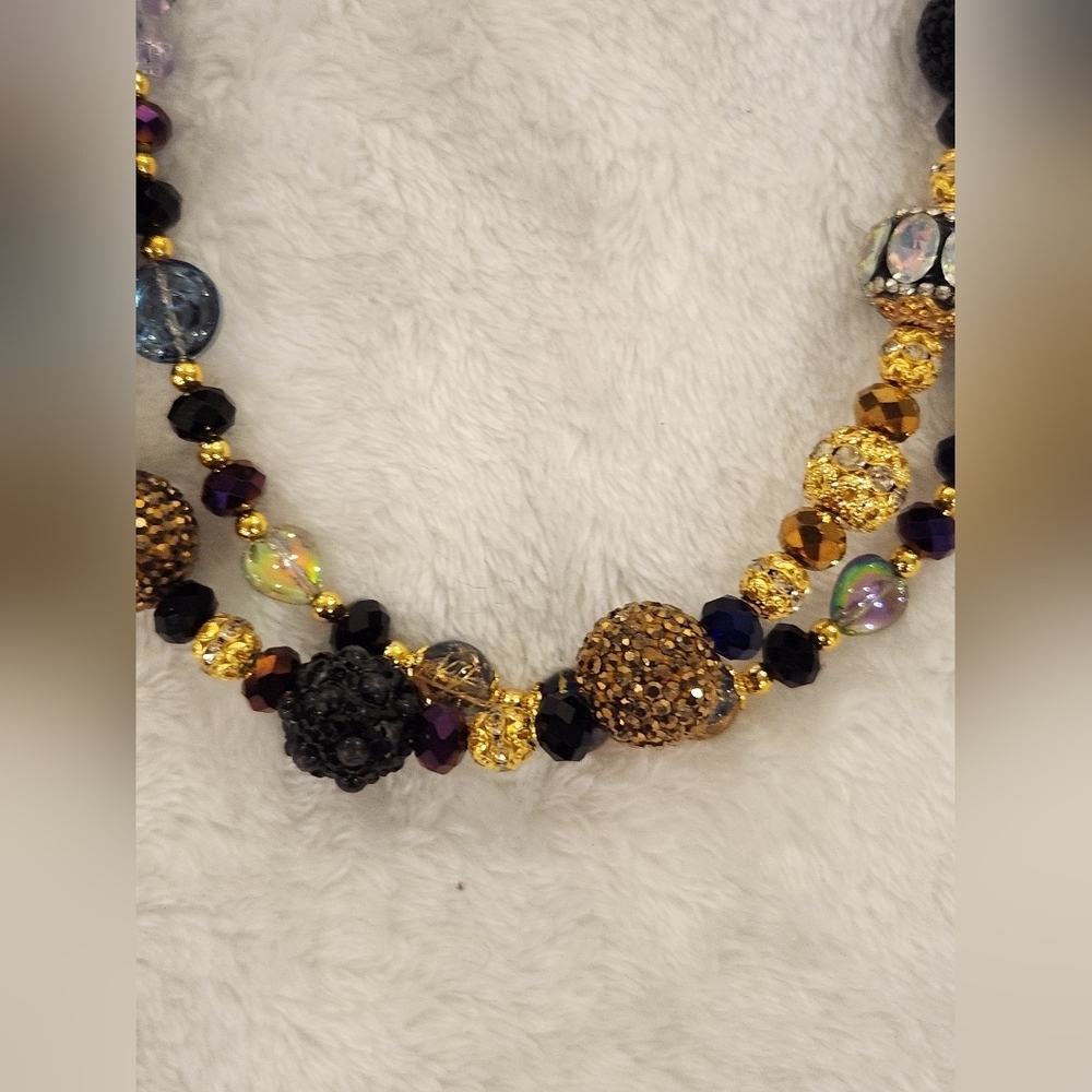 Colorful Beaded Bag Chain with African American Woman Pendant Bag Charm - Picture 4 of 6
